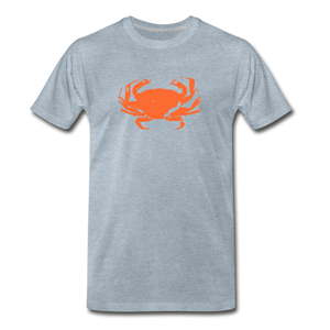 Crab Tee - heather ice blue