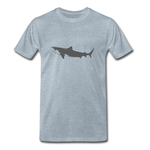 Shark Tee - heather ice blue